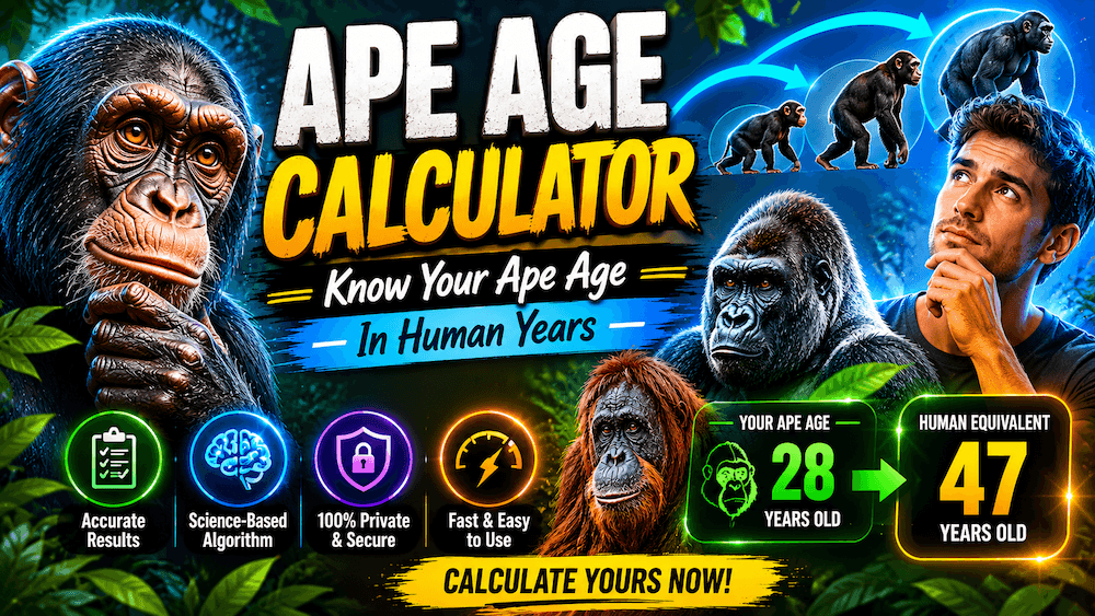 Ape Age Calculator - Calculate Ape Age In Human Years