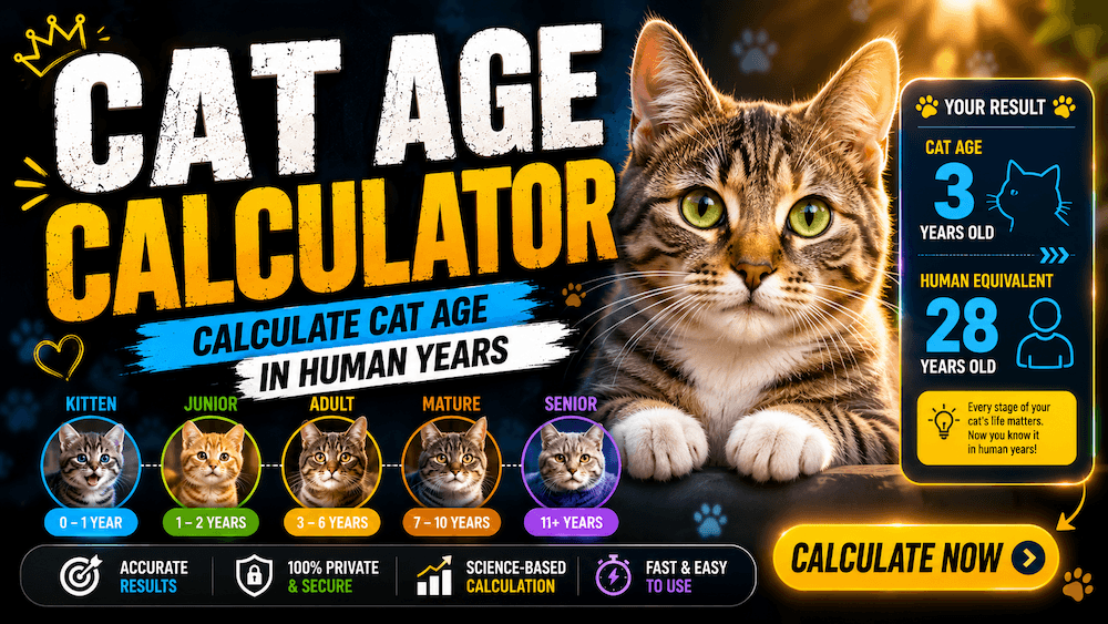 Cat Age Calculator - Calculate Cat Age In Human Years