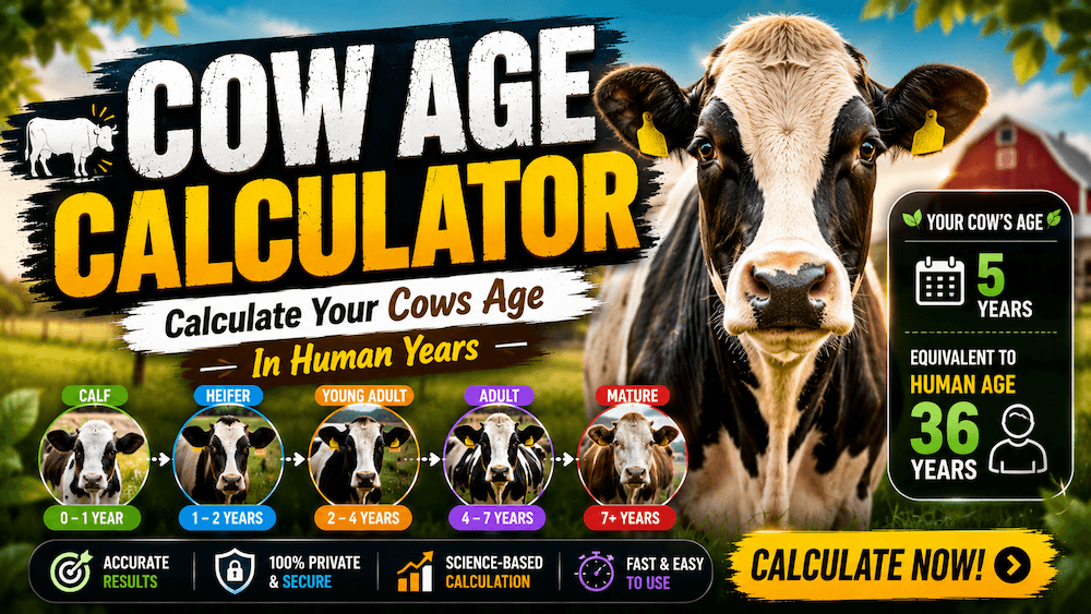 Cow Age Calculator - Calculate Cow Age In Human Years