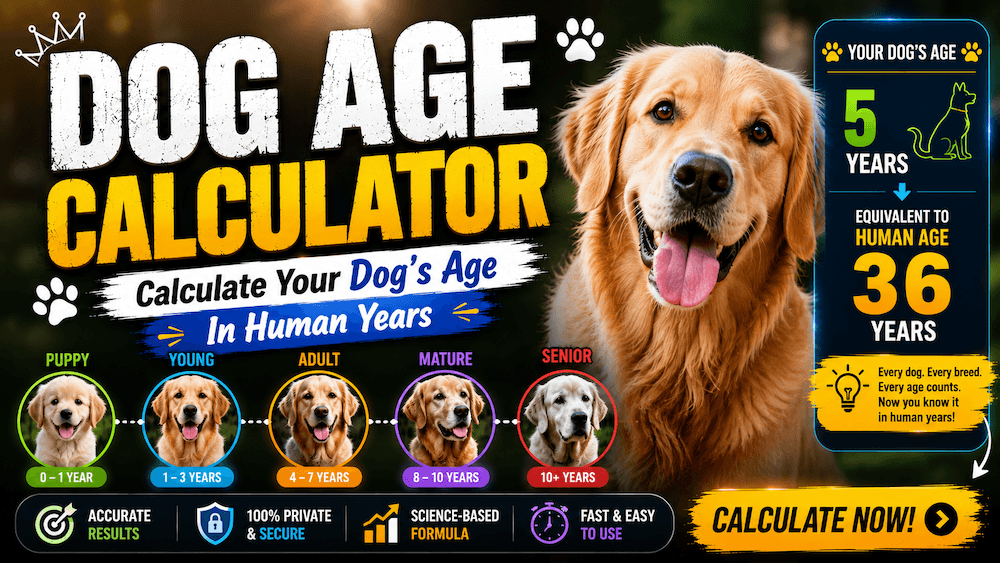 Dog Age Calculator - Calculate Dog Age In Human Years