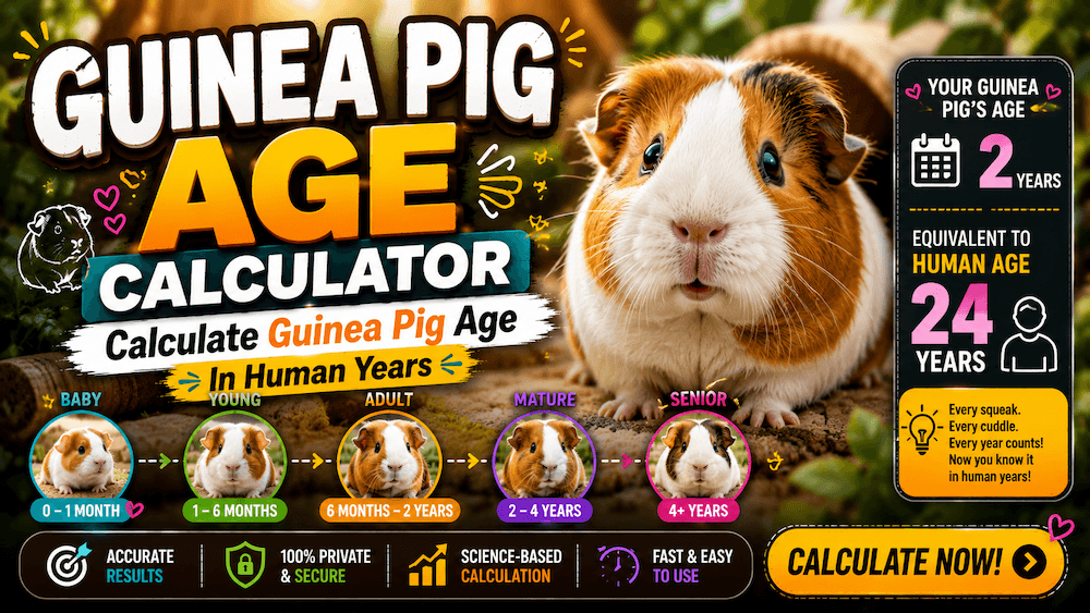 Guinea Pig Age Calculator - Calculate Guinea Pig Age In Human Years