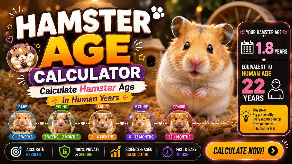 Hamster Age Calculator - Calculate Hamster Age In Human Years