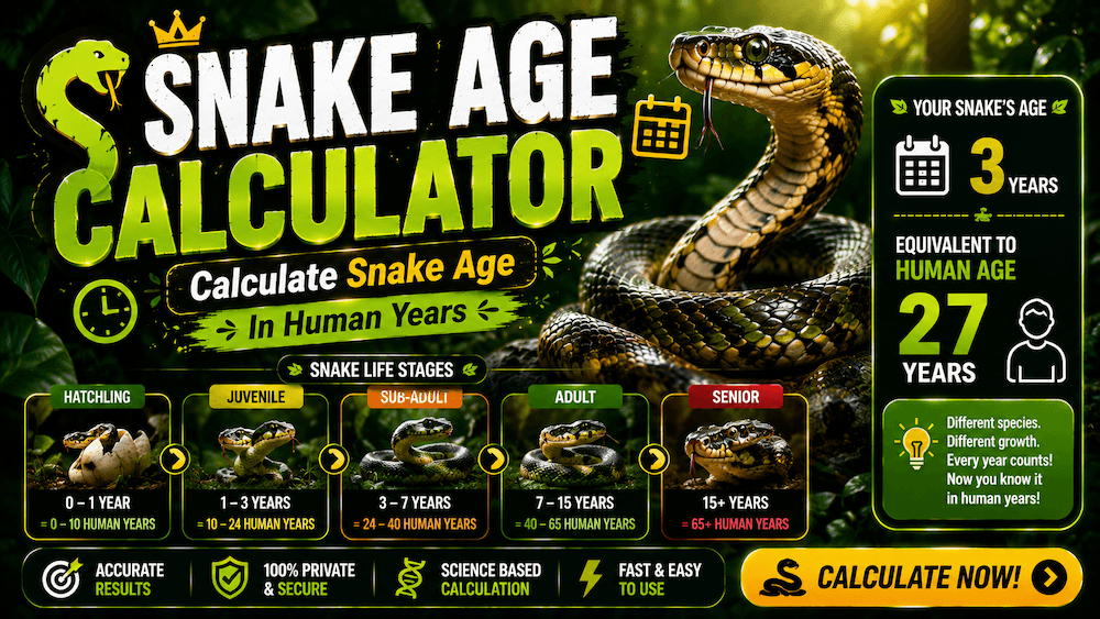 Snake Age Calculator - Calculate Snake Age In Human Years