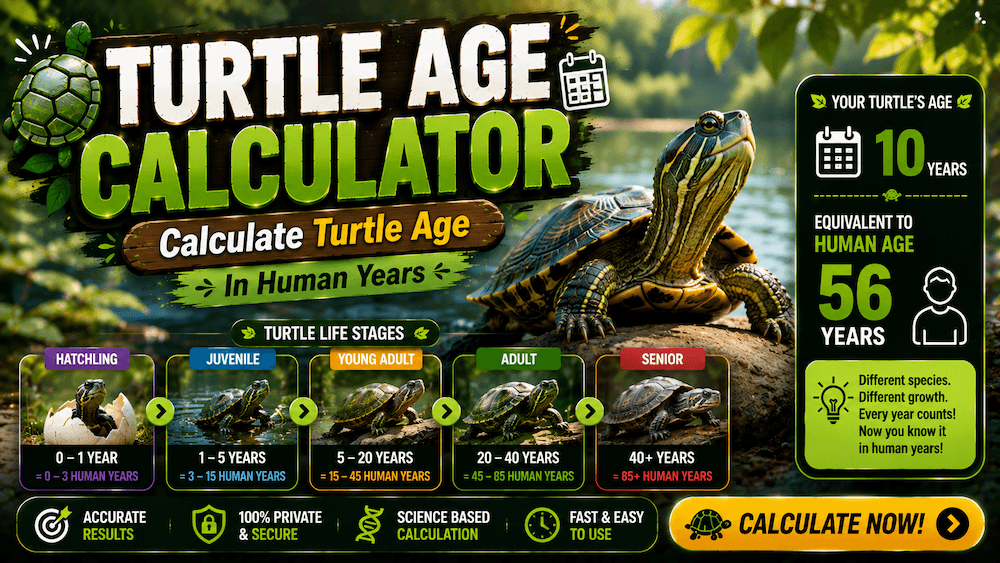Turtle Age Calculator - Calculate Turtle Age In Human Years