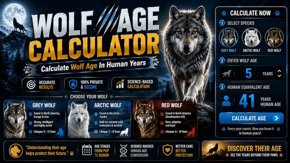 Wolf Age Calculator - Calculate Wolf Age In Human Years